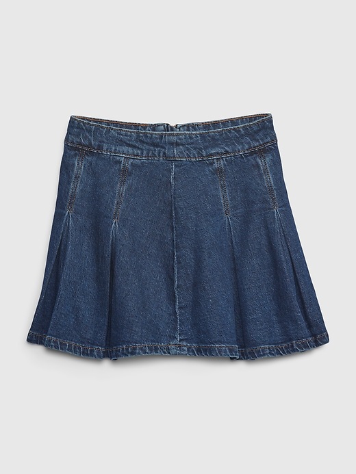 Kids Pleated Denim Skirt with Washwell | Gap