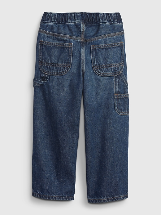 Image number 2 showing, Toddler Pull-On Denim Carpenter Pants with Washwell