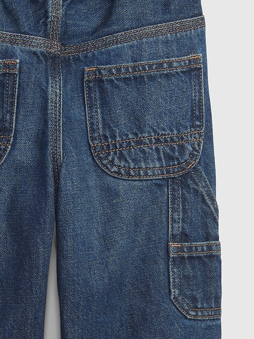 Image number 3 showing, Toddler Pull-On Denim Carpenter Pants with Washwell