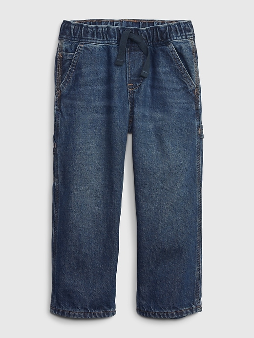 Image number 1 showing, Toddler Pull-On Denim Carpenter Pants with Washwell