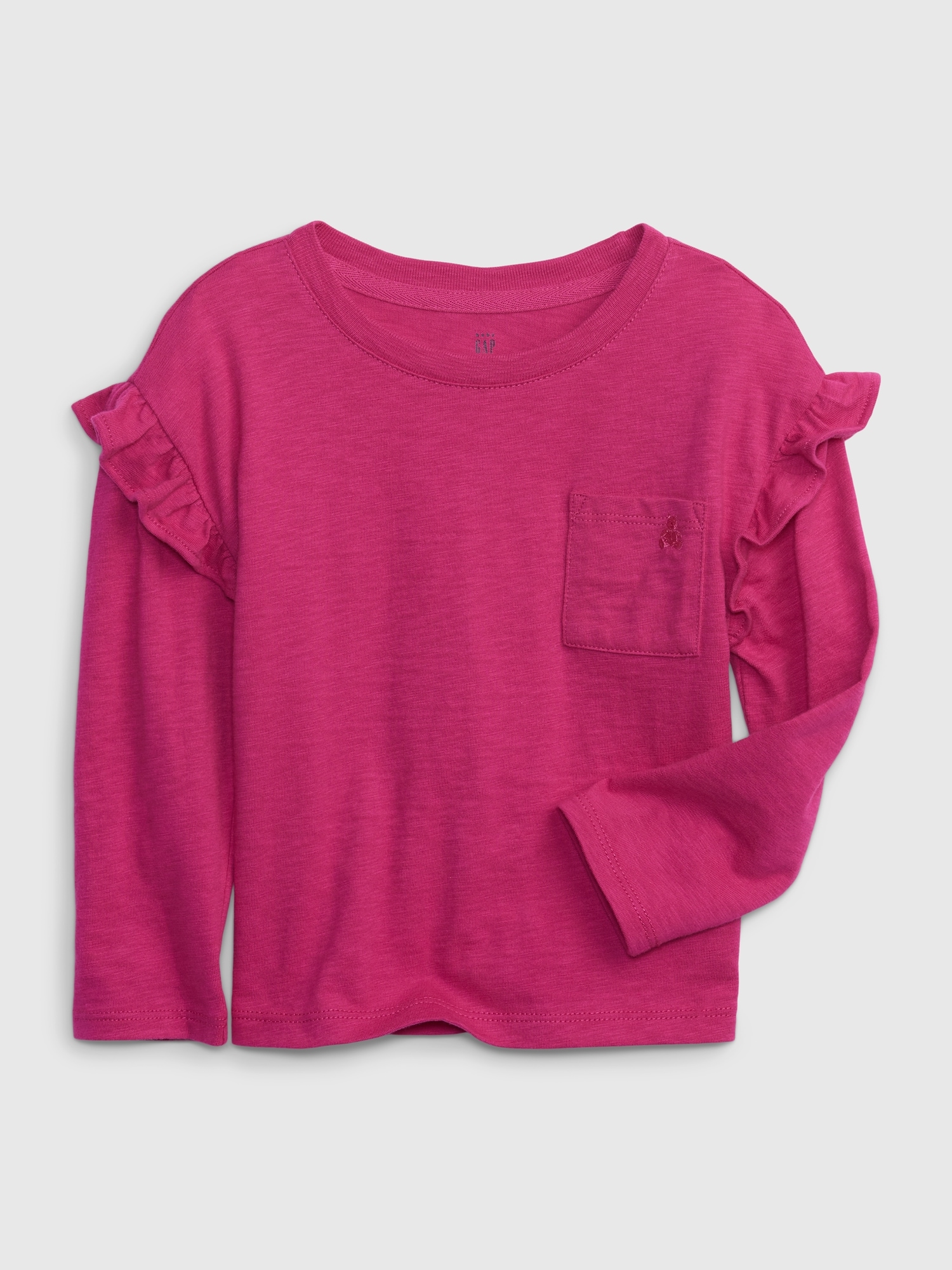 Toddler Organic Cotton Ruffle Pocket T-Shirt | Gap