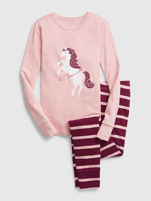 Image number 1 showing, Kids Organic Cotton Unicorn PJ Set