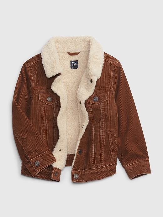 Image number 3 showing, Toddler Sherpa-Lined Corduroy Jacket