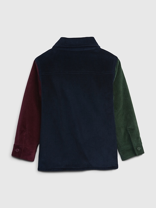 Image number 2 showing, Toddler Colorblock Corduroy Shirt Jacket