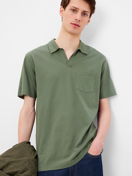 View large product image 1 of 1. Pocket Polo Shirt
