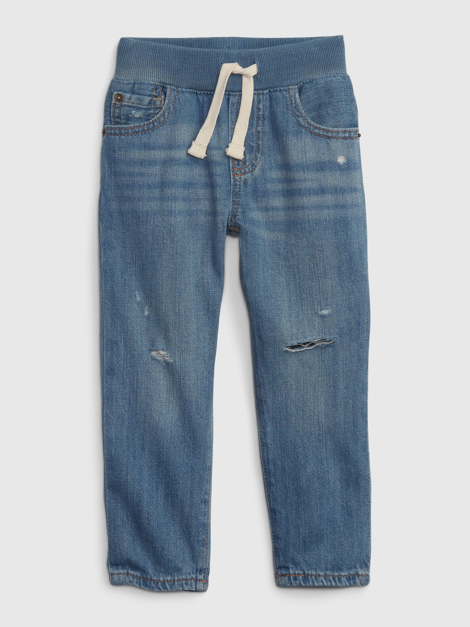 Gap Babies' Toddler Pull-on Slim Jeans With Washwell In Medium Destroy