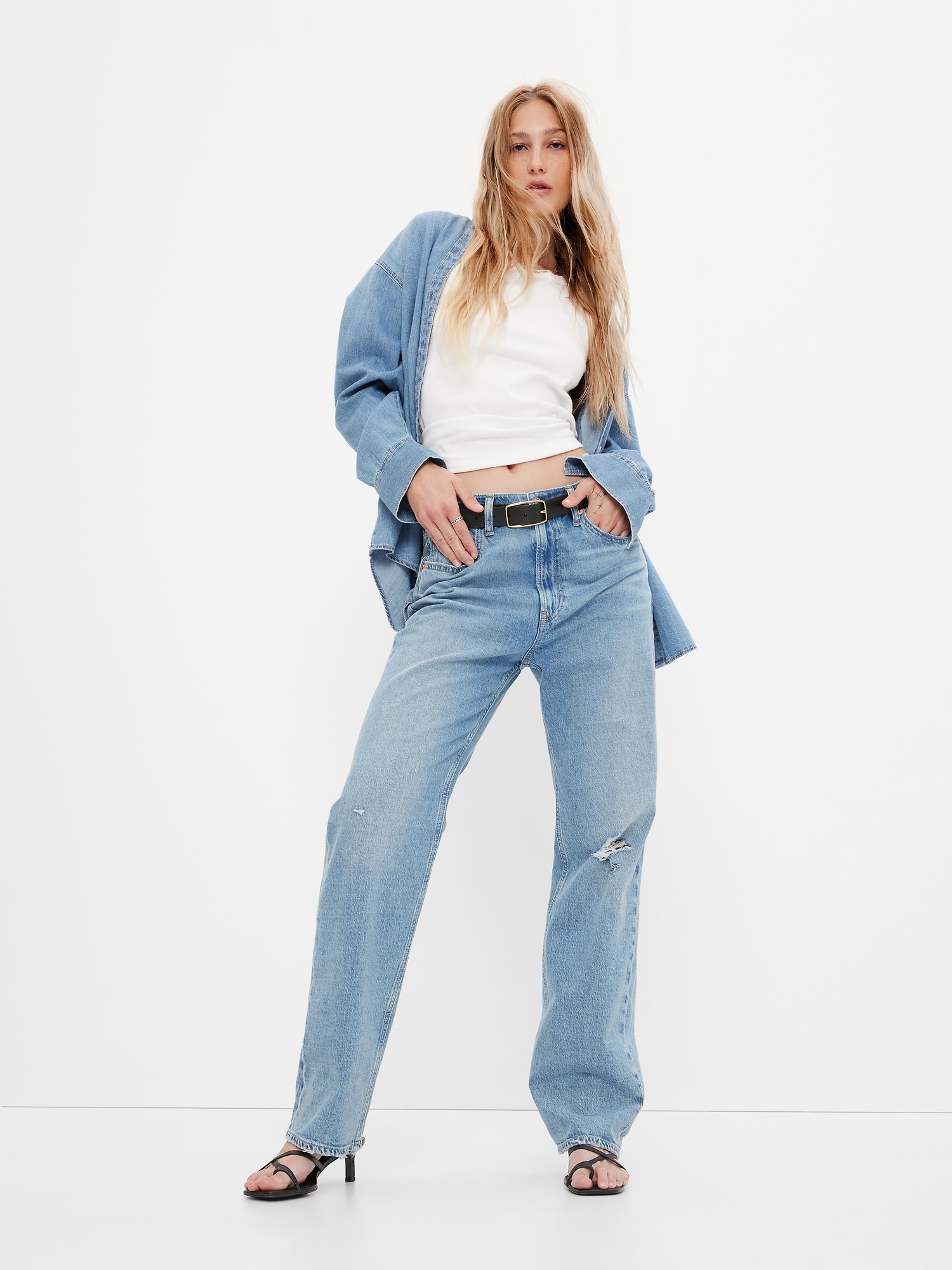 Mid Rise '90s Loose Jeans with Washwell in 2023