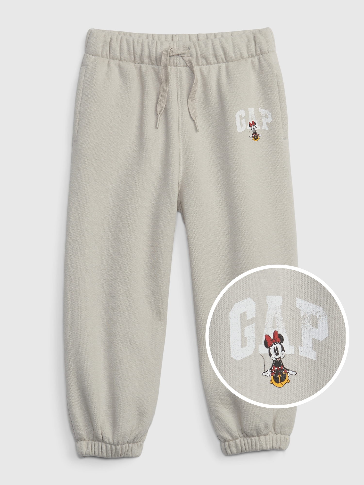 Gap &#215 Disney Toddler Minnie Mouse Fleece Sweatpants beige. 1