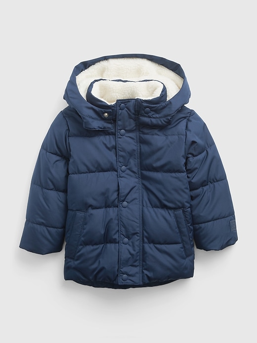 View large product image 1 of 1. Toddler Sherpa-Lined Puffer Jacket