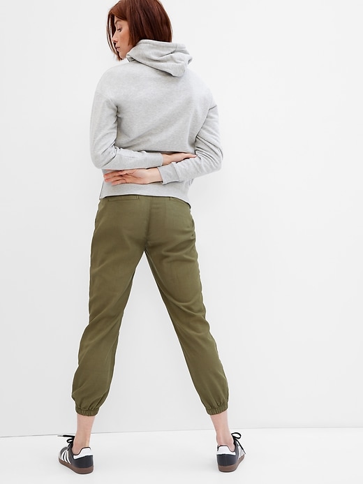 Image number 2 showing, Maternity TENCEL&#153 Full Panel Utility Joggers