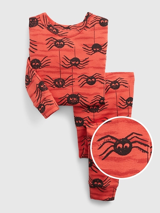 Image number 1 showing, babyGap Organic Cotton Halloween Spider PJ Set