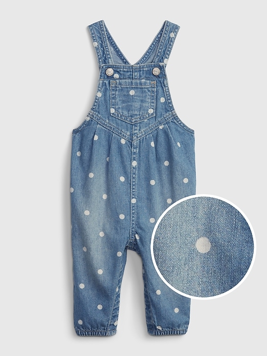 Image number 1 showing, Baby Organic Cotton Denim Overalls