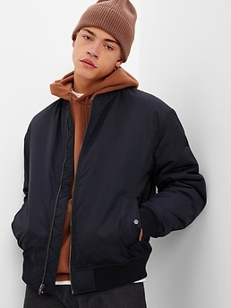 Gap hooded shop bomber jacket