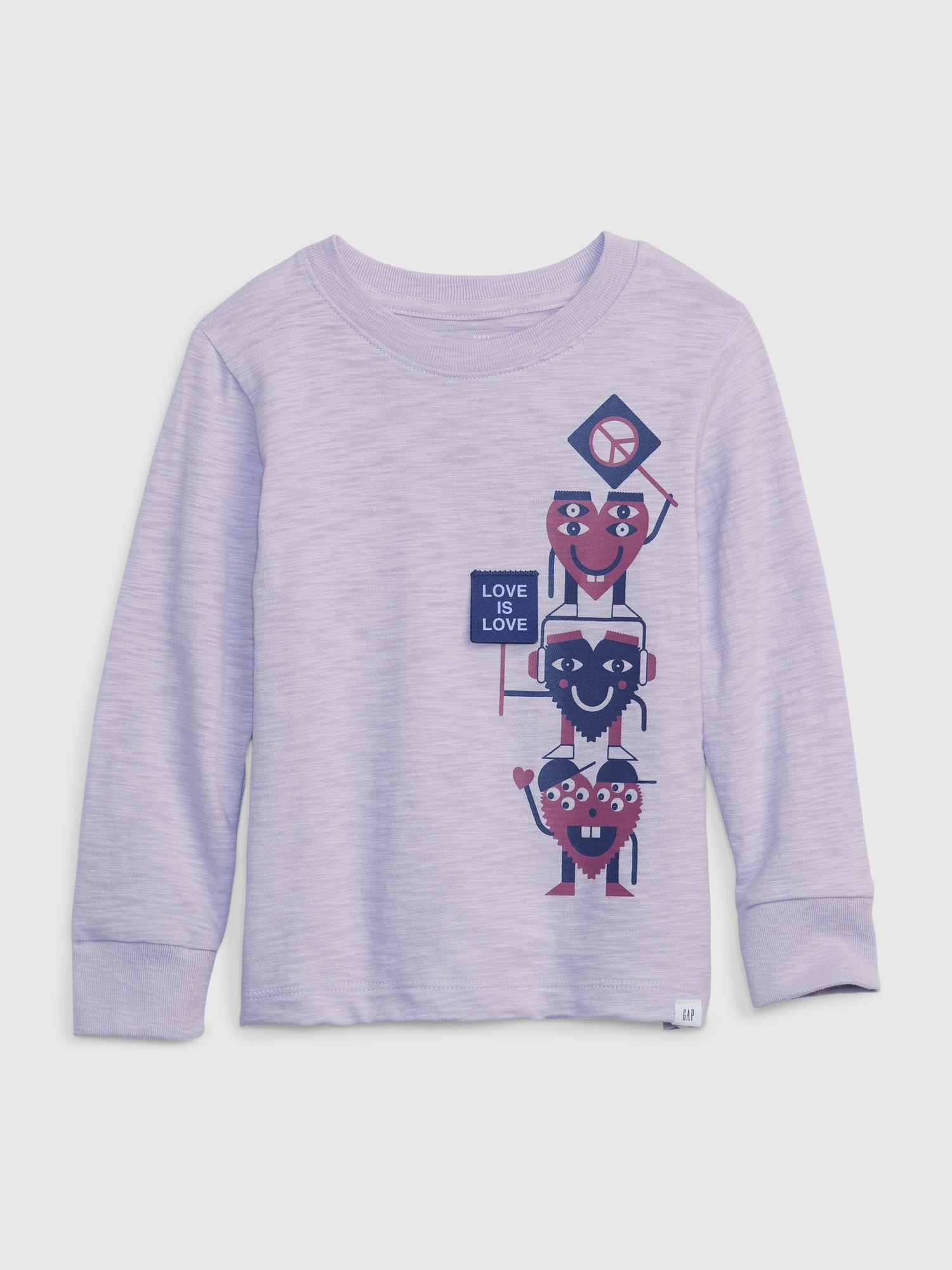 Gap Toddler Love Graphic T-Shirt purple. 1