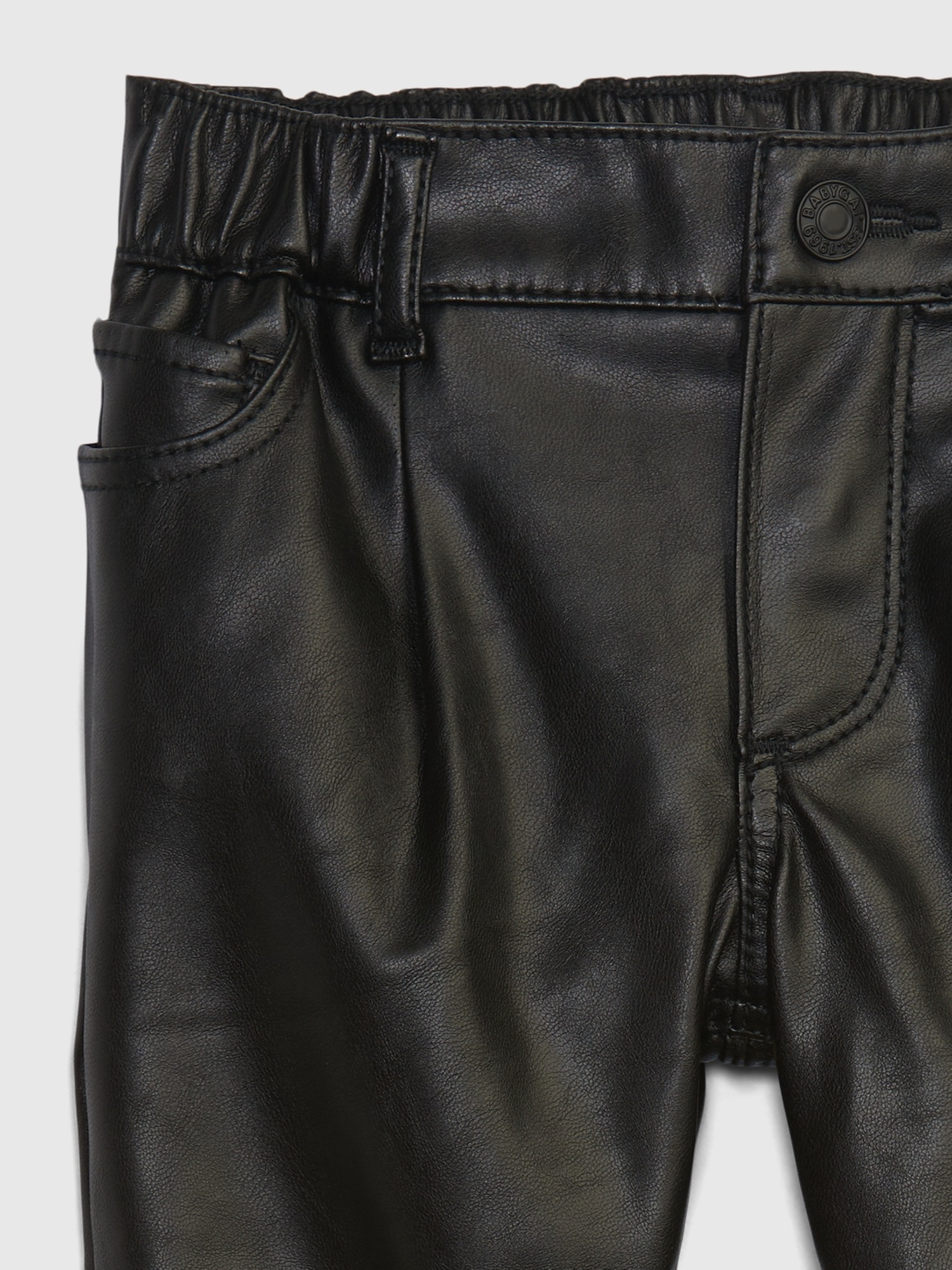 Baby Vegan Leather Bubble Pants