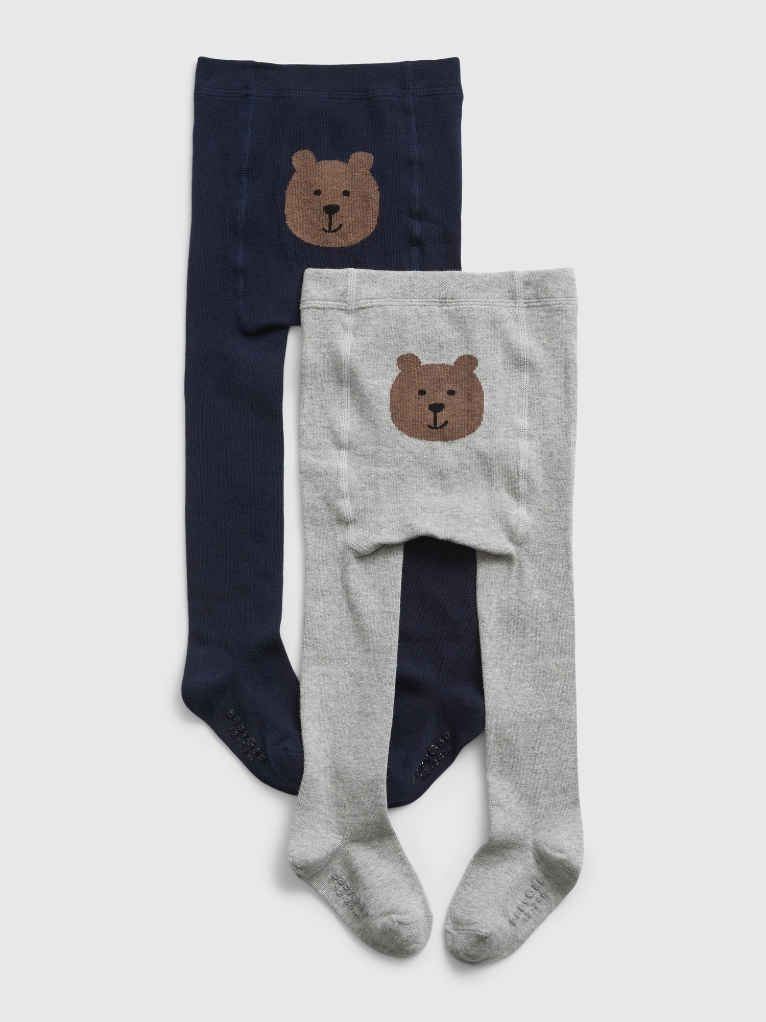 Gap Toddler Cotton Bear Tights (2-Pack) blue. 1