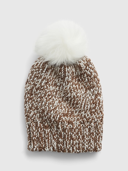 View large product image 1 of 1. Kids Marled Pom Beanie