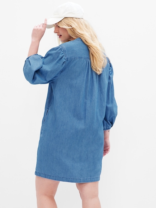 Image number 5 showing, Denim Popover Mini Dress with Washwell