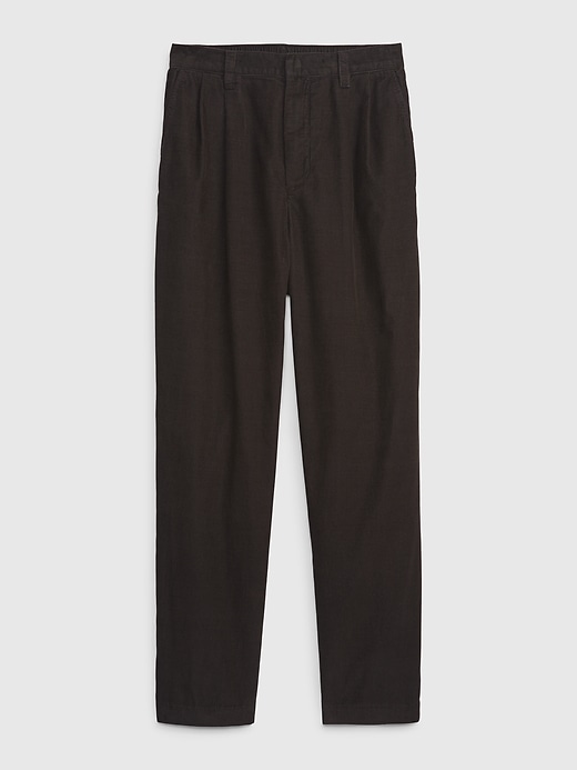 Image number 6 showing, High Rise Pleated Taper Corduroy Pants with Washwell