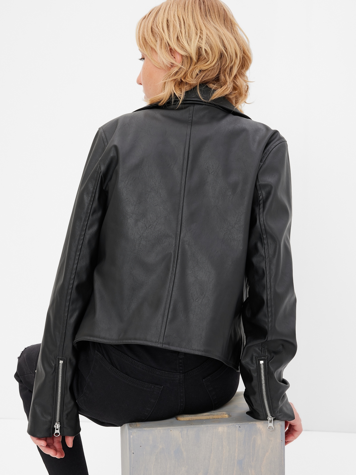 Laine Faux Leather Moto Jacket - Black – Girls Will Be Girls