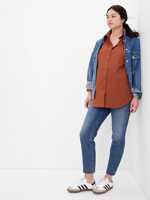 Image number 4 showing, Maternity Button-Down Shirt