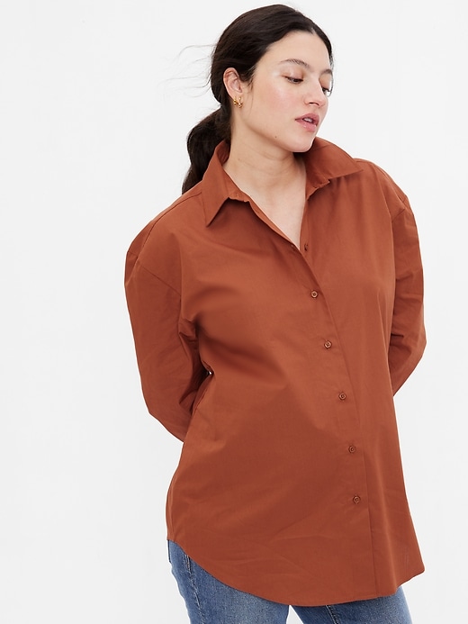Image number 1 showing, Maternity Button-Down Shirt
