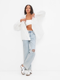 Low Rise Stride Wide-Leg Jeans