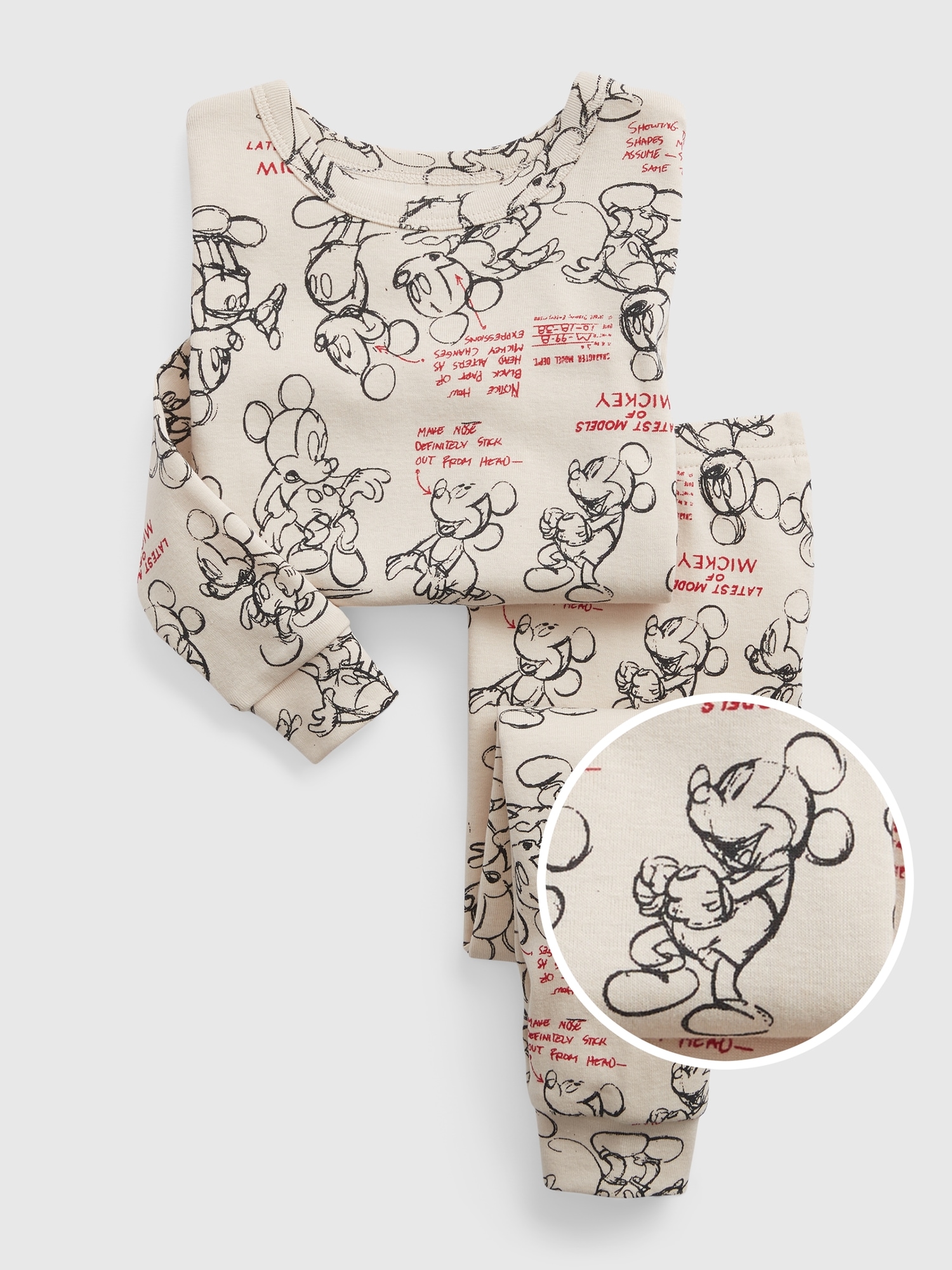 babyGap | Disney 100% Organic Cotton Mickey Mouse Sketch PJ Set