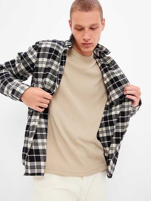 Organic Cotton Midweight Flannel Shirt | Gap