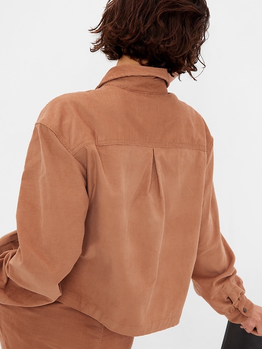 Image number 2 showing, Cropped Corduroy Shirt