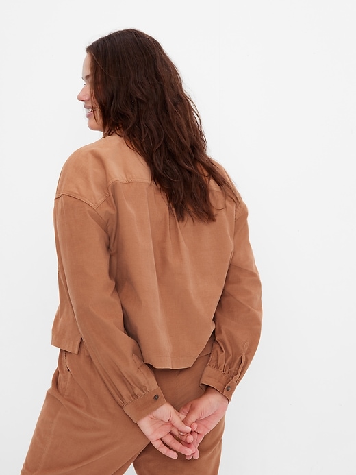 Image number 5 showing, Cropped Corduroy Shirt