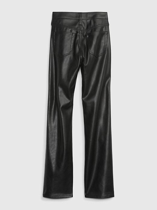 Image number 2 showing, Kids High Rise Vegan Leather '90s Loose Pants