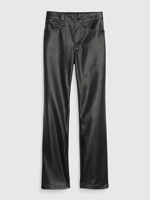 Image number 1 showing, Kids High Rise Vegan Leather '90s Loose Pants