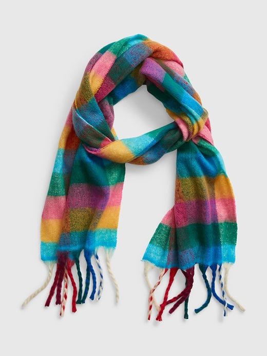 Image number 1 showing, Recycled Plaid Scarf