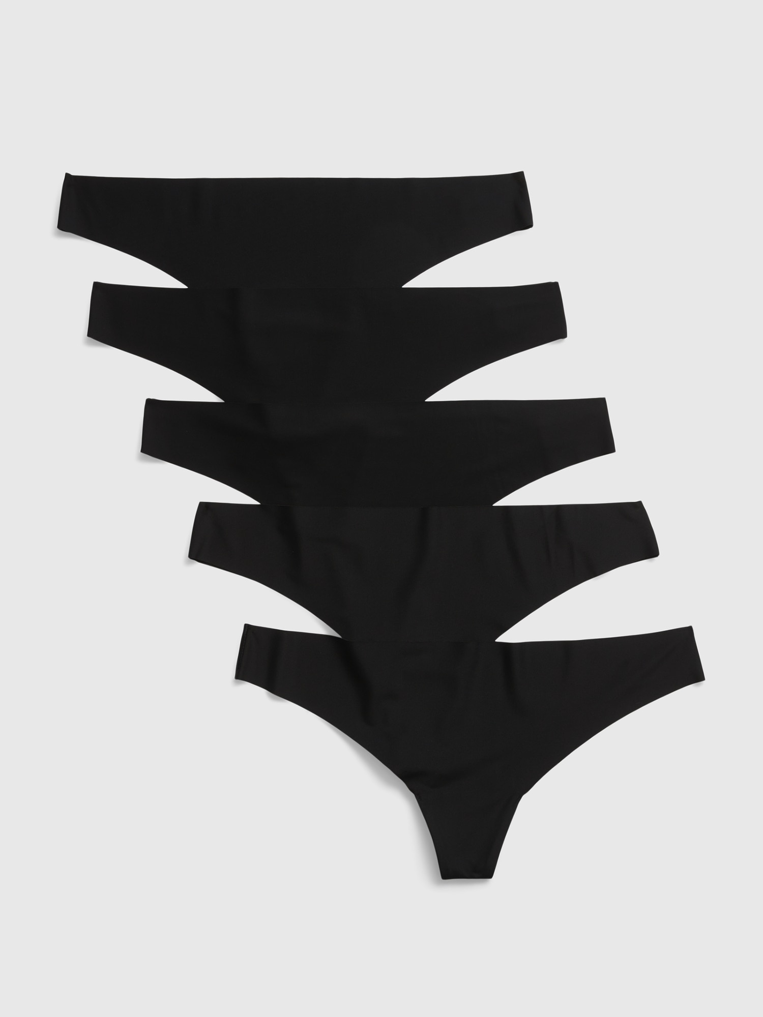5 Pack Seamless Thongs Women No Show Thong Sexy Panties Underwear