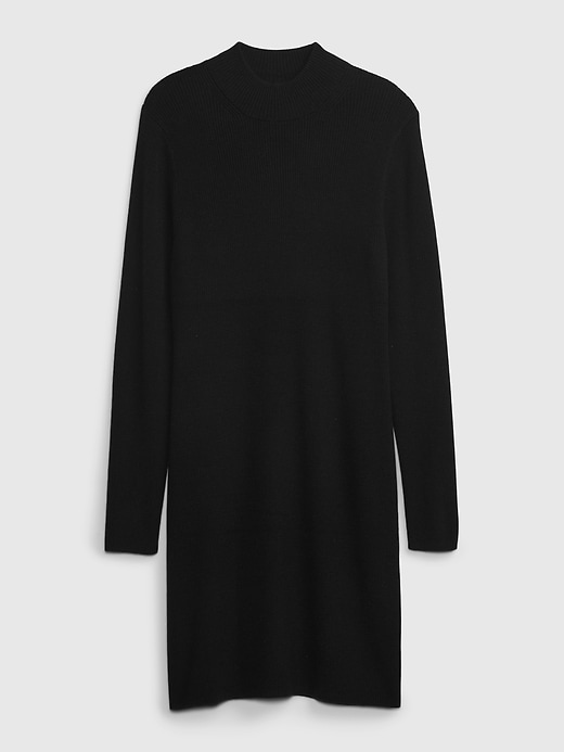 Image number 6 showing, Mockneck Merino Wool-Blend Midi Sweater Dress