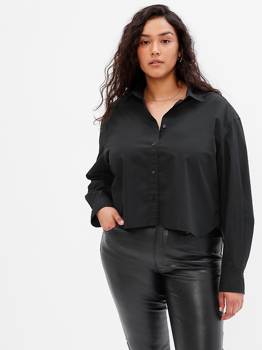 Image number 4 showing, Organic Cotton Cropped Shirt