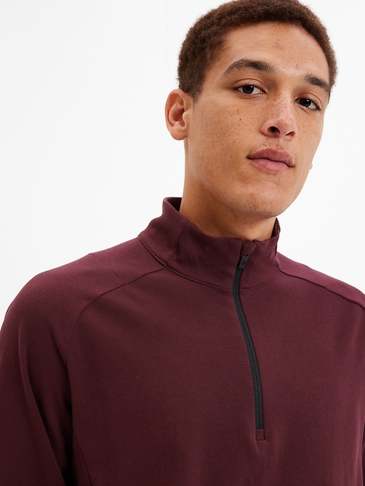 Image number 3 showing, GapFit Mockneck Half-Zip Train Sweatshirt