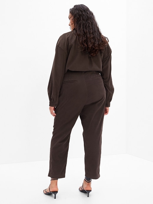 Image number 5 showing, High Rise Pleated Taper Corduroy Pants with Washwell