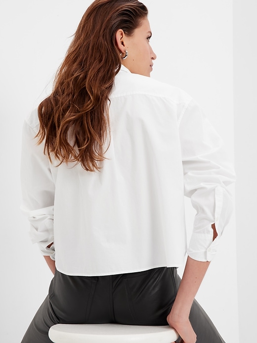 Organic Cotton Cropped Shirt | Gap