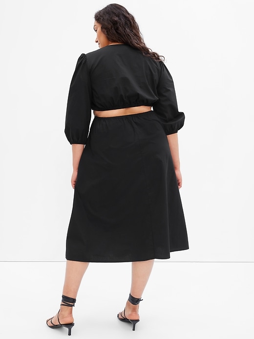 Image number 5 showing, Puff Sleeve Cutout Midi Dress
