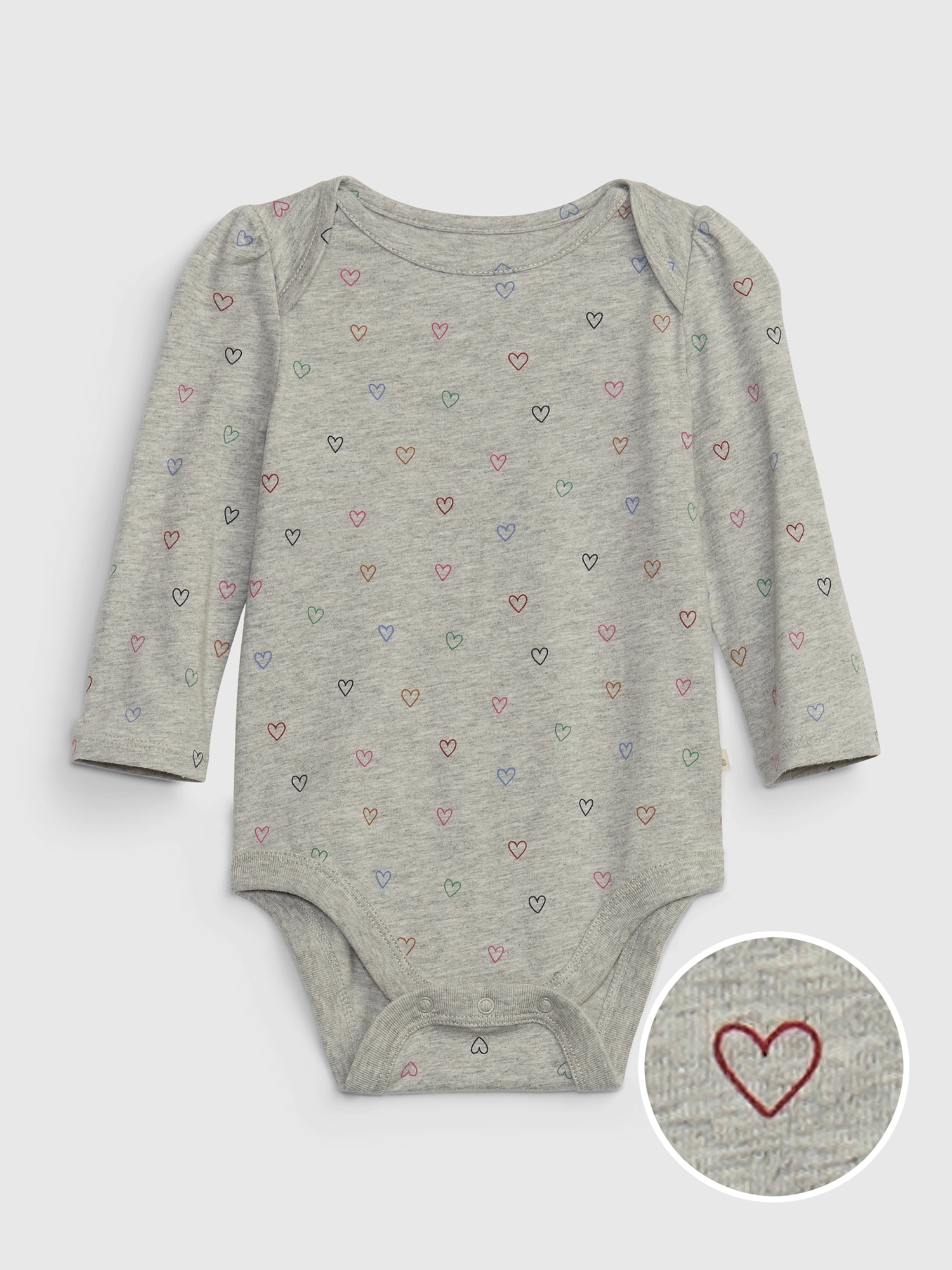 Gap Baby 100% Organic Cotton Mix and Match Printed Bodysuit gray. 1