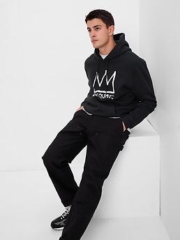 Basquiat pigment best sale dyed hoodie sweatshirt