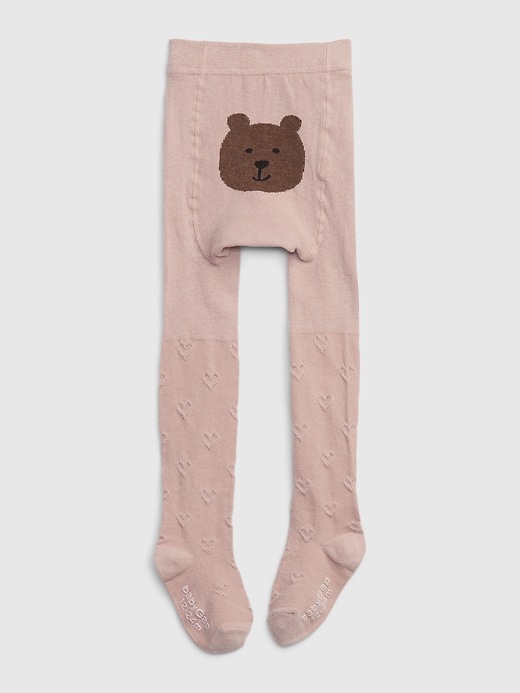 Image number 1 showing, Toddler Heart Bear Tights