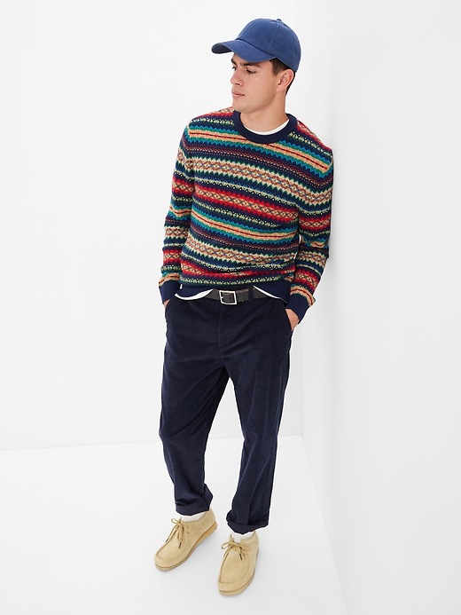 Image number 3 showing, Fair Isle Crewneck Sweater