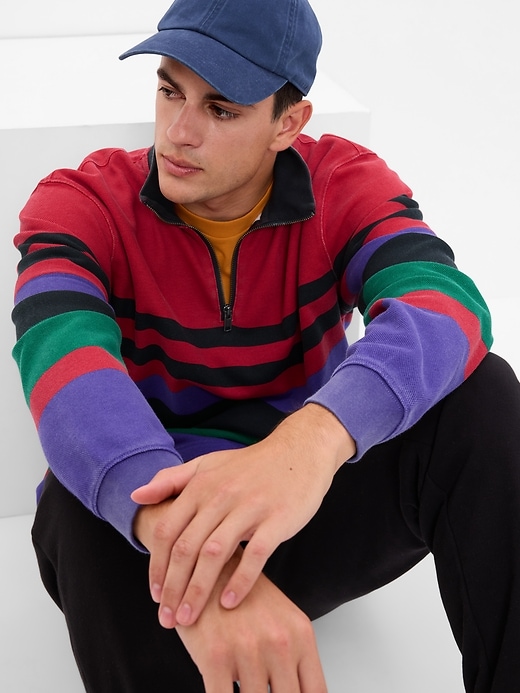 Image number 3 showing, Archive Pique Half-Zip Pullover