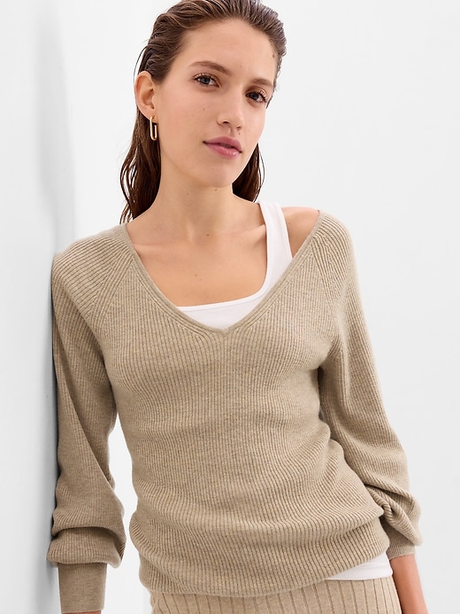 Image number 3 showing, Wool-Blend Rib Sweater