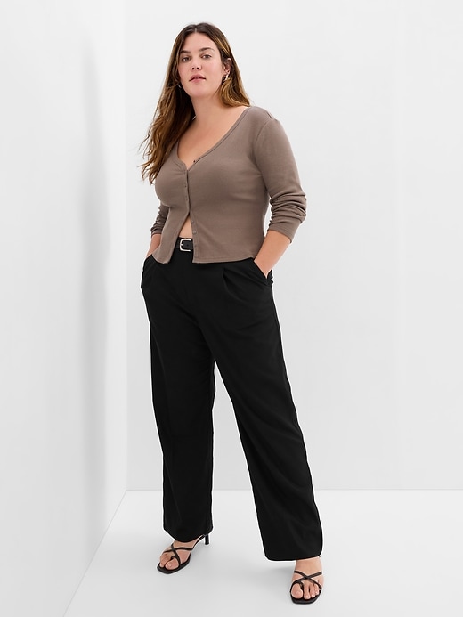 Image number 4 showing, High Rise Pleated Trousers