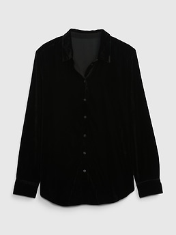 Velvet Boyfriend Shirt | Gap