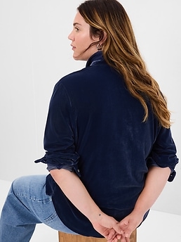 Velvet Boyfriend Shirt | Gap